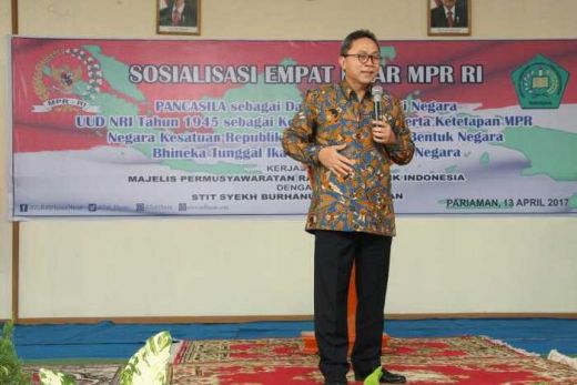 Sosialisasi Empat Pilar di Pariaman, Ketua MPR: Saatnya Bersatu Hentikan Menyebar Kebencian