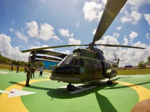 Uji Coba Landasan, Helikopter Puma Mendarat dengan Mulus di Jakabaring