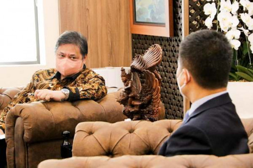Bertemu Duta Besar Tiongkok, Menko Airlangga Sambut Baik Dukungan Tiongkok Dalam Presidensi G20