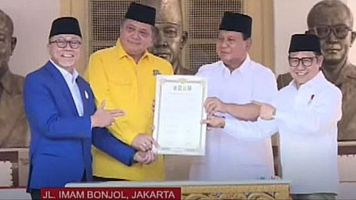 Sah, Golkar, PAN dan PKB Resmi Dukung Prabowo Subianto di Pilpres 2024