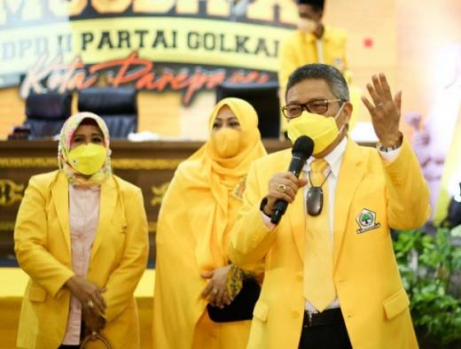 Erna Rasyid Taufan Secara Aklamasi Terpilih jadi Ketua Golkar Parepare