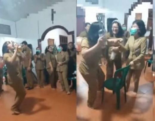 Viral Video PNS Perempuan Joget-joget Sambil Pegang Botol Miras saat Rayakan Ultah Kepala Dinas