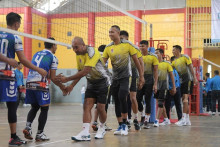 Tim Voli Kemenpora Menang 3-0 Atas Belitung di Laga Perdana PORNAS XVI KORPRI 2023