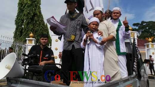 Ini Alasan Hafiz Cilik Syekh Rasyid Ikut Aksi Damai Bersama Ribuan Umat Islam di Riau