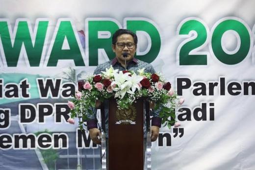 Muhaimin Raih Penghargaan Pimpinan DPR Paling Humanis dan Demokratis