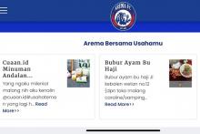 Arema FC Sediakan Ruang Promosi UMKM di Website Resmi Klub