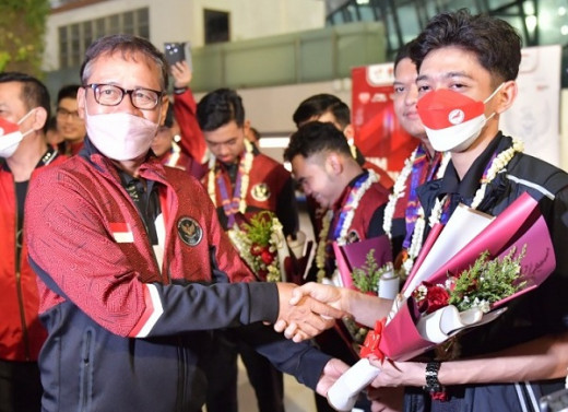 Timnas E-Sport Indonesia Disambut Jajaran Kemenpora di Tanah Air