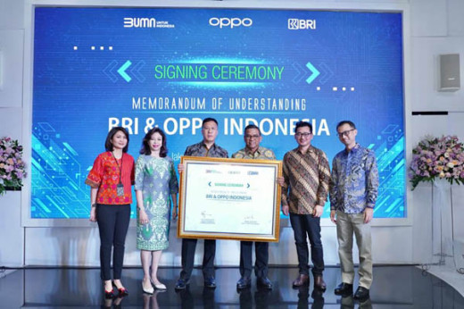 BRI Jalin Kerja Sama dengan Oppo Indonesia untuk Perluas Transaksi Digital