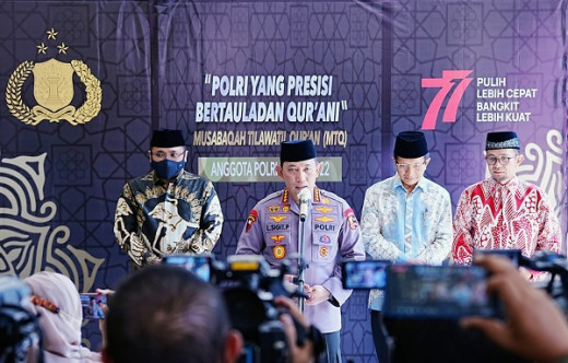 Anugerah MTQ Polri, Kapolri Berharap Terbentuknya SDM Unggul Berakhlak yang Diharapkan Masyarakat