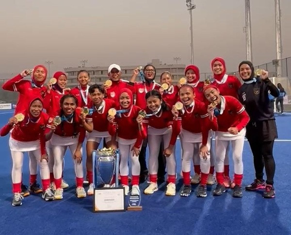 Kejutan, Timnas Hockey Outdoor Putri Indonesia Juara di Kejuaraan Hockey Asia Tengah 2025