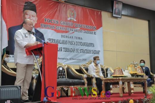 FGD di IAIN Gorontalo, LaNyalla: DPD RI Berhasil Keluarkan 7 UU dari Omnibus Law