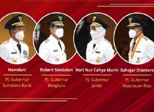 Kemendagri Lantik Pj Gubernur Sumbar, Kepri, Jambi dan Bengkulu