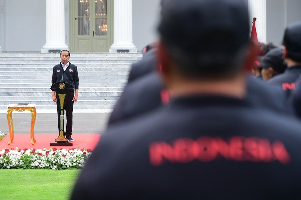 Lepas Kontingen Indonesia ke Asian Games Hangzhou, Presiden Targetkan 10 Besar