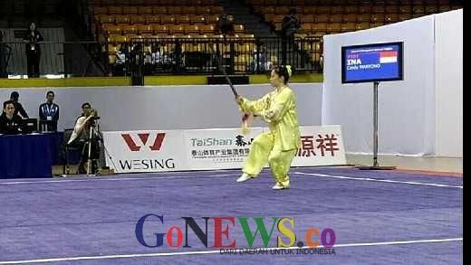 Cindy Raih Perunggu di Kejuaraan Dunia Wushu 2016