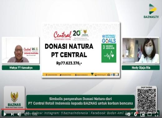 Central Department Store Gandeng BAZNAS Salurkan Donasi Natura