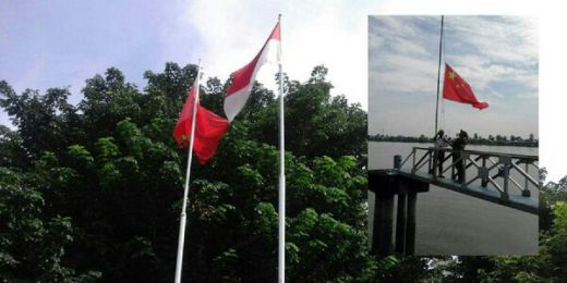 Bendera China Kembali Berkibar dalam Wilayah Indonesia, di Kantor Perusahaan dan Dermaga
