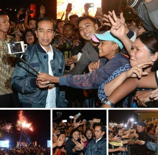 Ini Dia Momen Seru Presiden Jokowi, Saat Menyaksikan Konser Musik Panggung Apung di Prapat Sumatera Utara