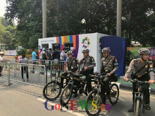 Monitor Venue Asian Games, Polda Terjunkan Tim Patroli Bersepeda