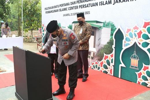 Hadiri Peletakan Batu Pertama Islamic Center PERSIS, Kapolri Yakin Hasilkan SDM Berkualitas