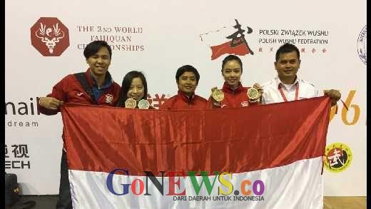 Luar Biasa.., Atlet Asal Sumatera Lindswell Tutup Penampilan Dengan Raih Emas Kedua di Kejuaraan Dunia Wushu 2016