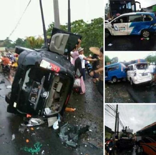 Bus Pariwisata Sarat Penumpang Tabrak 11 Kendaraan Akibat Rem Blong, 3 Orang Tewas di Puncak Bogor