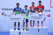 Keok dari Pasangan Malaysia, Tontowi- Liliyana Hanya Runner Up di Singapura Open 2018