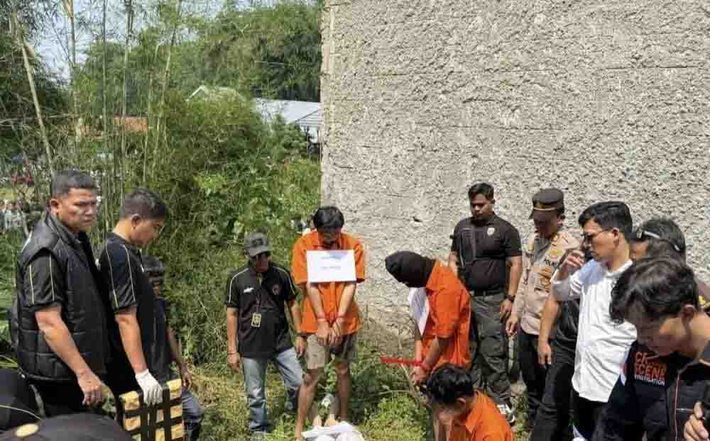 Tragedi Cemburu di Cisauk, Tiga Remaja Jalani Rekonstruksi Pembunuhan Wanita Borgol