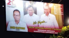 Baliho 2024 Jatahnya Pak Prabowo Bermunculan di Semarang