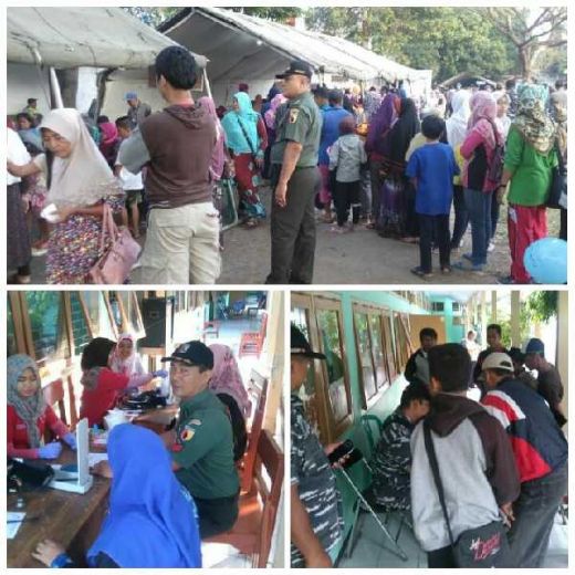 Komit untuk Dekat dengan Rakyat, TNI AL Lantamal V Gelar Pengobatan Gratis dan Baksos di Kediri