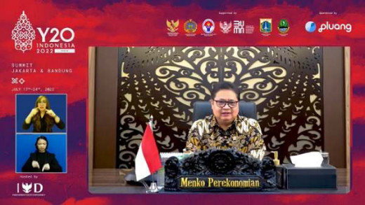 Sampaikan Keynote Speech di Forum KTT Y20, Menko Airlangga: Paparkan Dukungan Pemerintah bagi Generasi Muda sebagai Masa Depan Bangsa