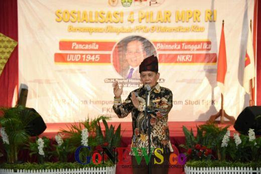 Syarief Hasan: Kalau Mau Belajar Pancasila Silahkan ke Riau