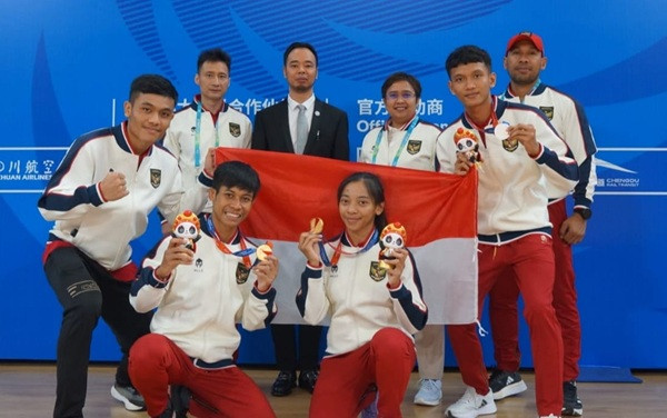 GoNews.co Timnas Wushu Indonesia yang me