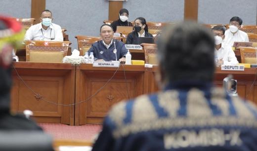 Menpora Amali Jelaskan Kesiapan Jadi Tuan Rumah APG 2022 Kepada Komisi X DPR RI