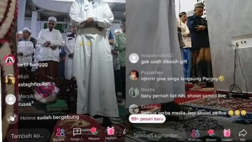 Viral Ustaz Live Tiktok saat Jadi Imam Tarawih dan Minta Saweran, Ini Kata MUI