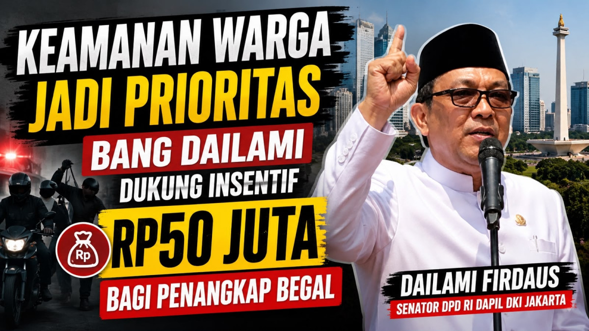 Keamanan Warga Jadi Prioritas, Bang Dailami Dukung Insentif Rp 50 Juta Penangkap Begal