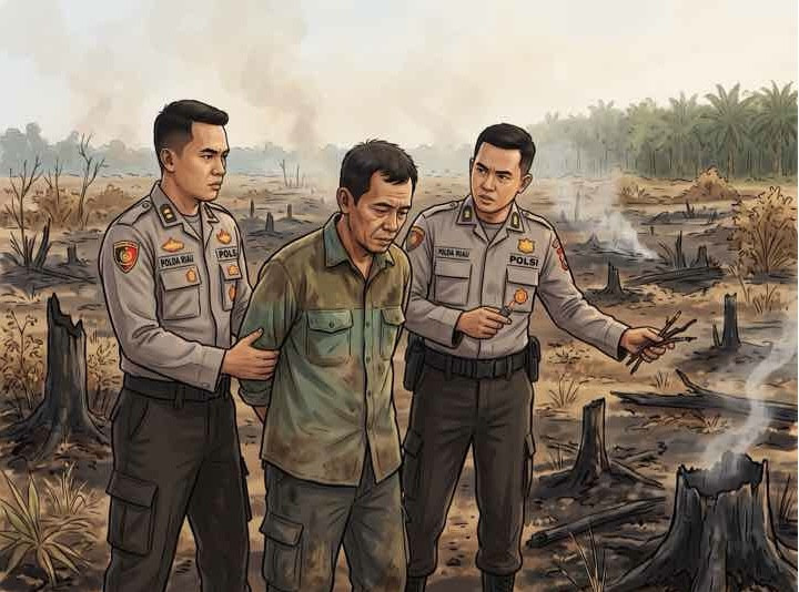Karhutla Riau Meluas, Polda Riau Tetapkan 35 Tersangka Pembakar Lahan