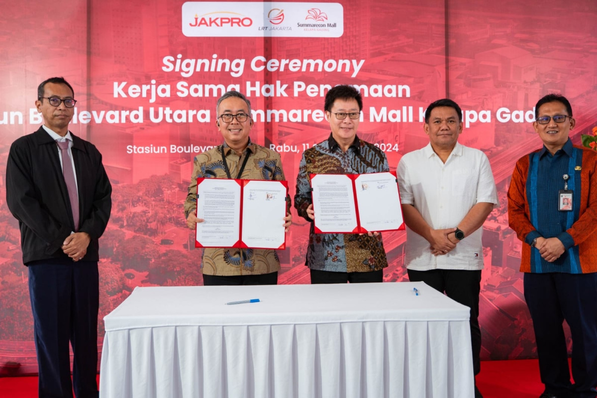 PT LRT Jakarta-Summarecon Mall Kelapa Gading Sepakati Penamaan Stasiun Boulevard Utara