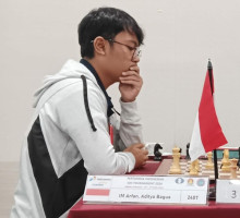 Kejutan, Aditya Tahan Remis Unggulan Pertama di Pertamina Indonesia Grand Master Tournament 2024