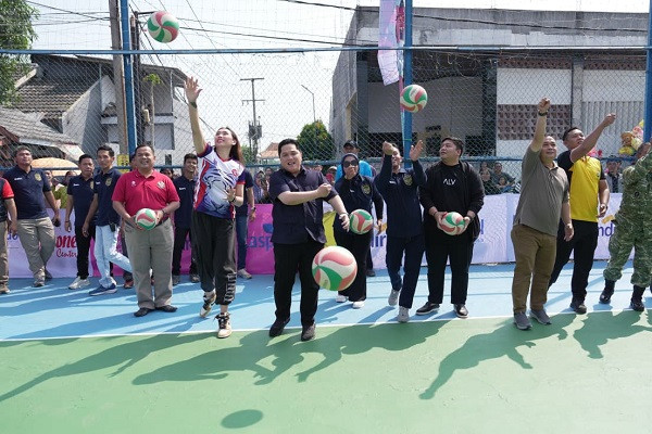 Menpora Erick Bicara Dampak Sosial dan Ekonomi di Turnamen Voli Putri Piala Arie One Cup II