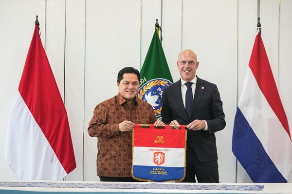 Tandatangani MoU PSSI dan KNVB, Erick Thohir: Kerjasama Saling Menguntungkan