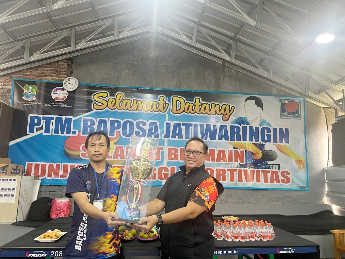 Ketua PTMSI Kota Bekasi Buka Turnamen Tenis Meja BAPOSA Seri 2 Aling Syahril Cup I
