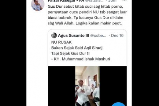 NU Disebut Rusak sejak era Gus Dur