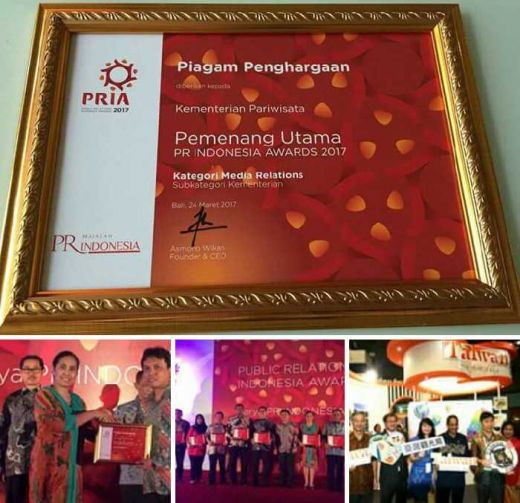 Kemenpar Raih Pemenang Utama PRIA Kategori Media Relations Sub Kategori Kementerian