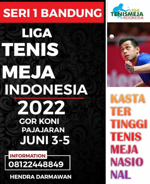 Atlet Elit Tenis Meja Nasional Ramaikan Liga Tenis Meja Indonesia 2022