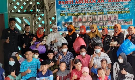 Ringankan Beban Yayasan, Forum Pekanbaru Kota Bertuah Gelar Aksi Sosial di Panti Asuhan Ar Rahman