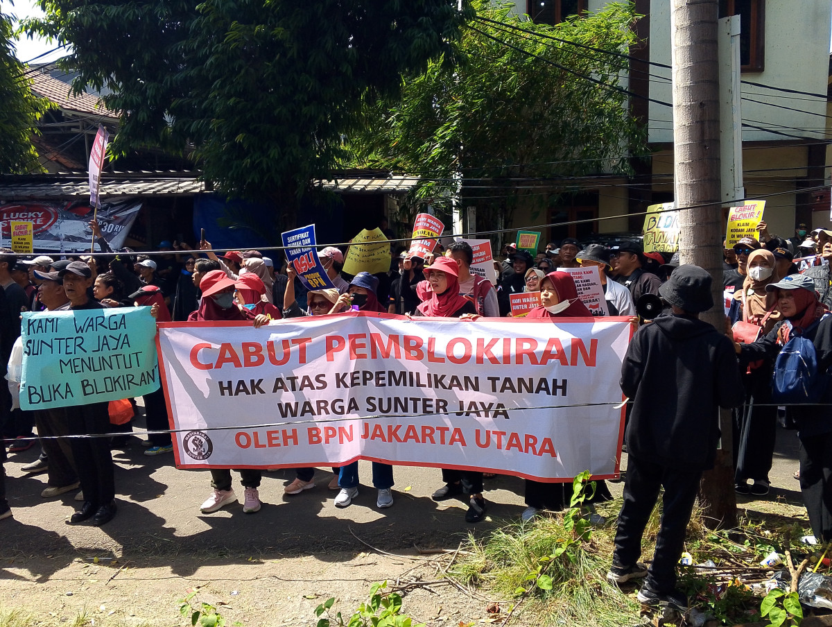Warga Sunter Jaya Geruduk Kantor BPN Jakarta Utara Desak Buka Blokir Sertifikat Tanah