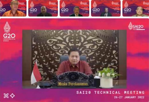 Menko Airlangga: Kolaborasi Pemerintah dan Supreme Audit Institution Tingkatkan Tata Kelola Pasca Pandemi dan Pencapaian Target SDGs