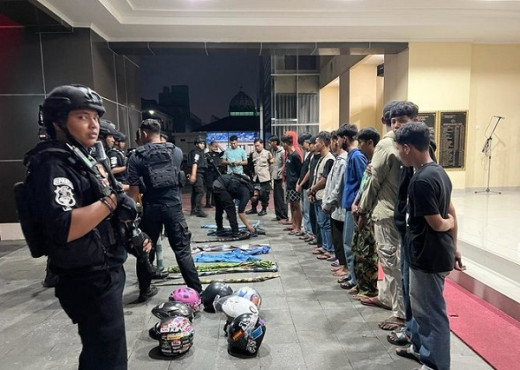 Polisi Amankan 43 Orang Pelaku Perang Sarung Jelang Sahur Ramadan di Batang