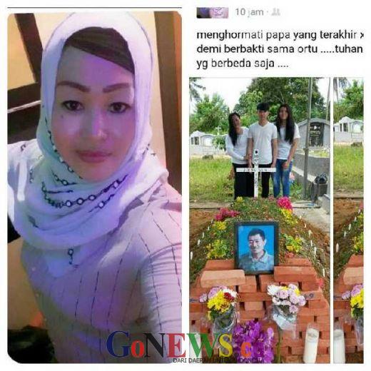 Sudah Memutuskan Masuk Islam dan Tetap Ziarah ke Makam Bapaknya yang Non Muslim, Wanita Ini Tuai Pujian Netizen