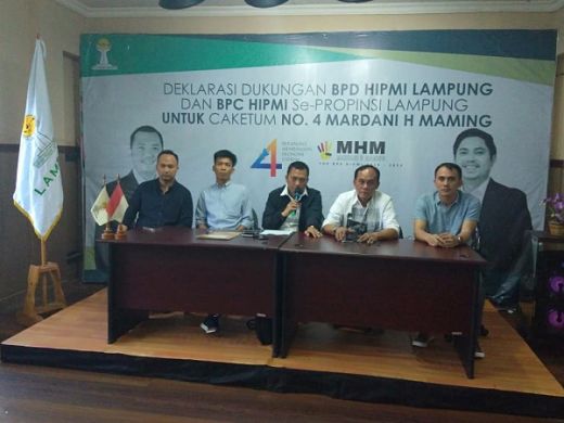 Hipmi Lampung Dukung Mardani H Maming Pimpin Hipmi Pusat